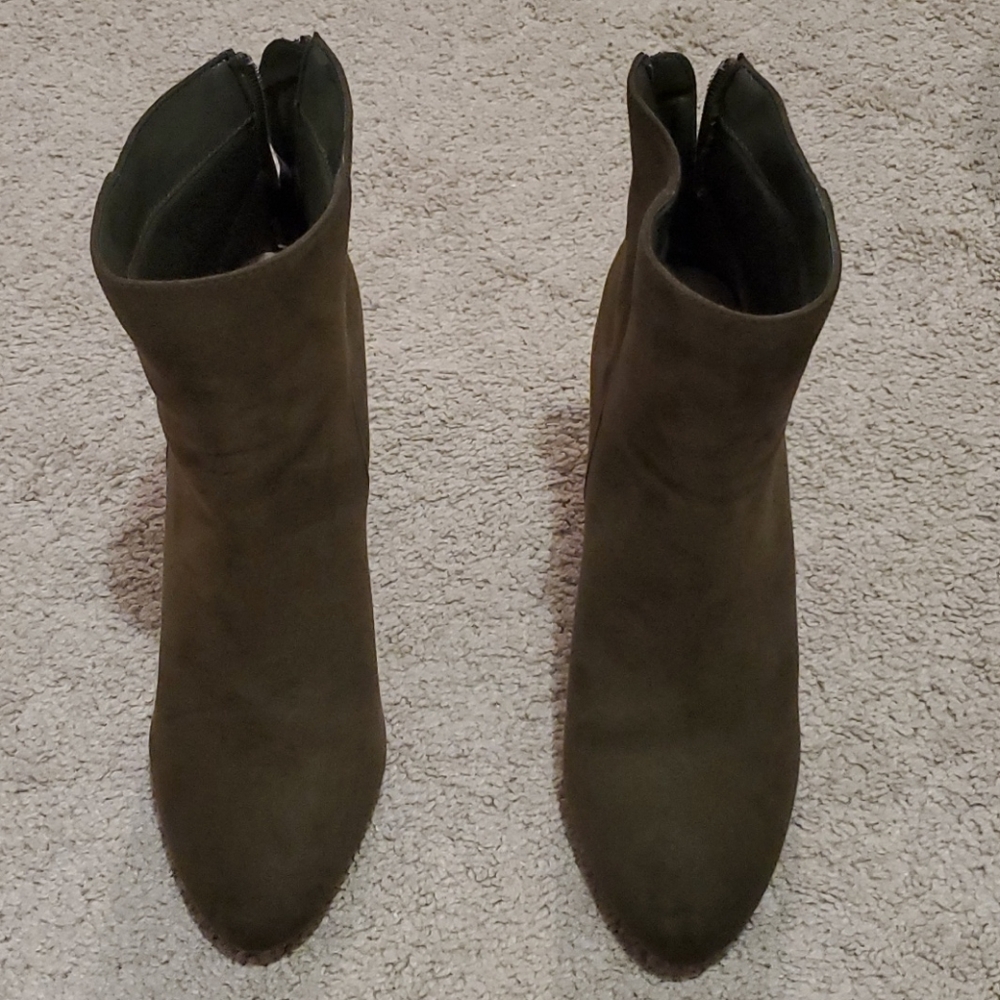Olive green bootie